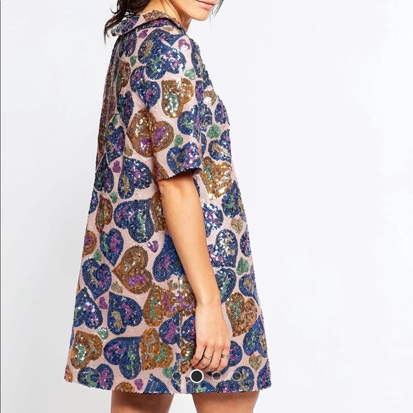 Ivana Helsinki Irene Sequin Patterned Swing Dress - Picture 5 of 8